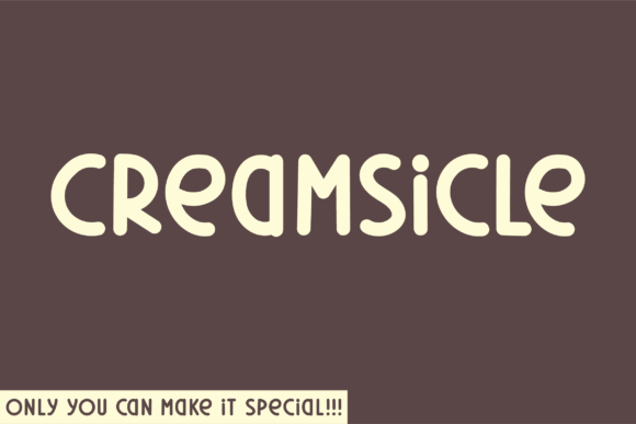 Creamsicle Font: Modern Sans Serif