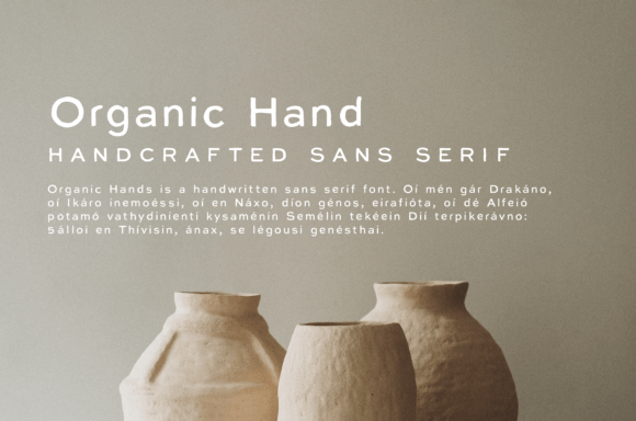 Organic Hand: A Stylish Sans Serif