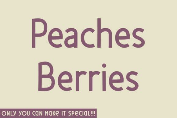Peaches Berries Font for Business