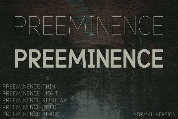 Preeminence: A Premium Font for Elegant Design