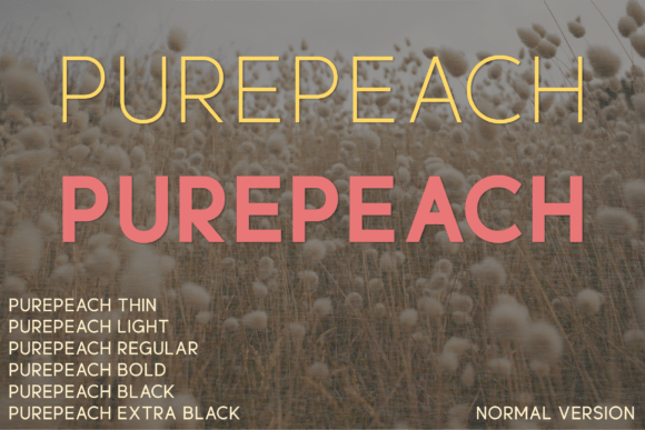 Purepeach Font: Elegant & Minimal
