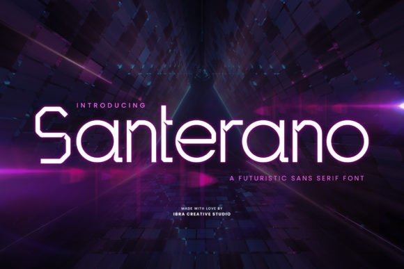 Santerano: Futuristic Font for Craft Creators