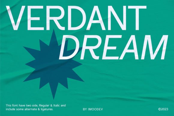 Verdant Dream: A Font for Elegant Design