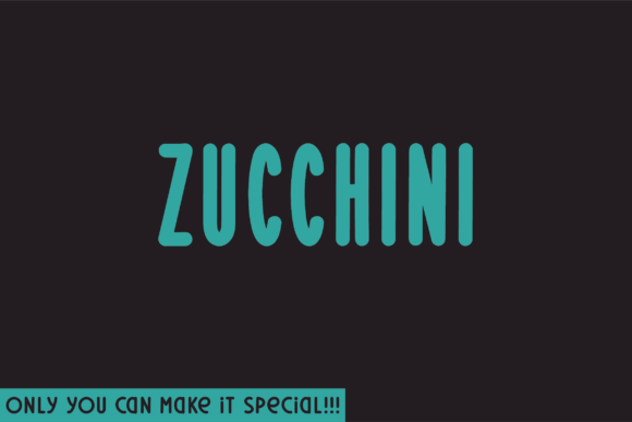 Zucchini: A Unique Sans Serif Font